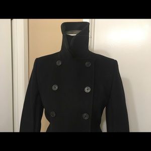 Ankle length wool trench coat
